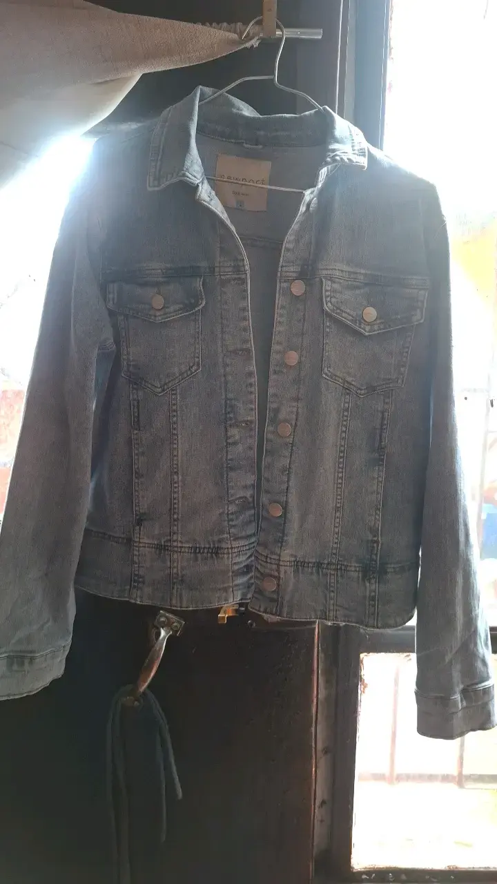 Chaqueta de mezclilla azul para mujer - 1