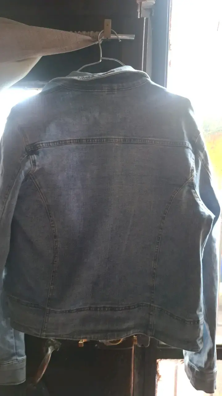 Chaqueta de mezclilla azul para mujer - 2
