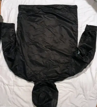 Chaqueta impermeable con capucha Nike negra y azul - miniatura 4
