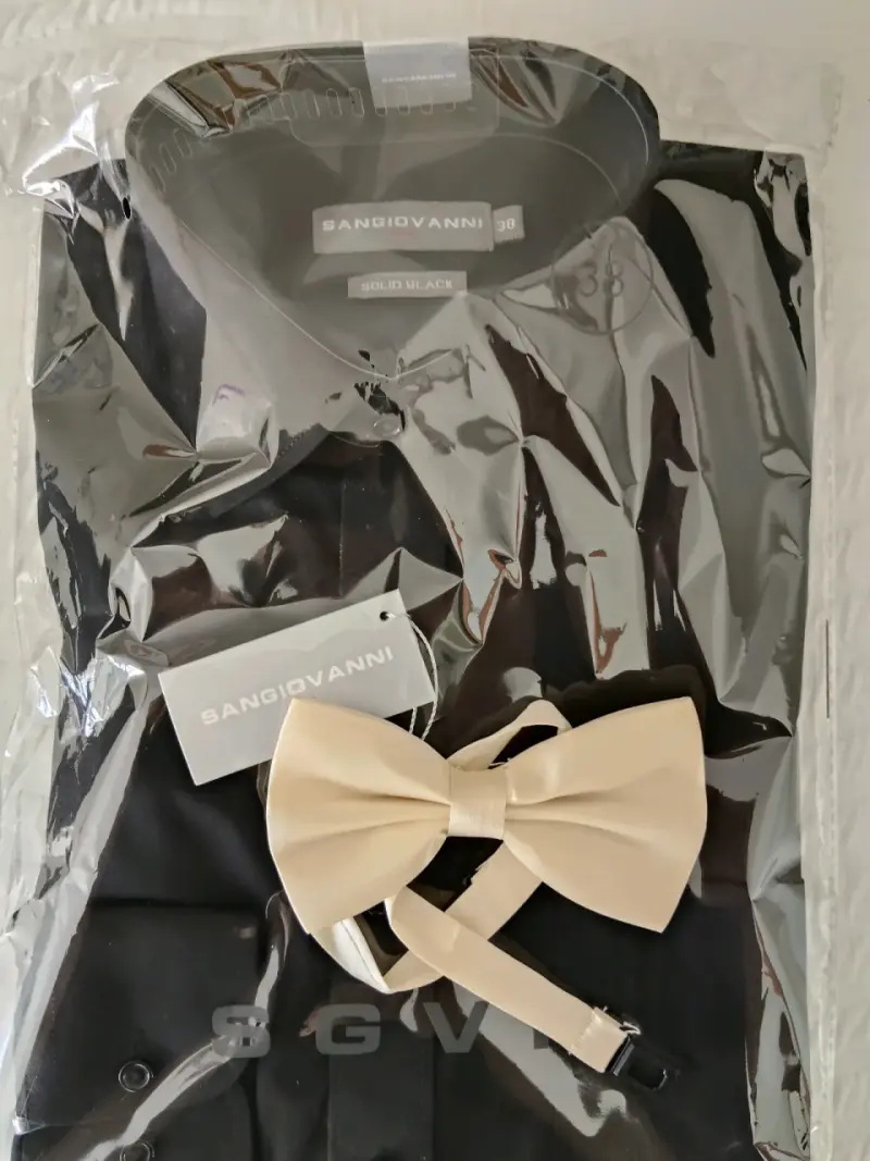 Traje de hombre beige con detalles negros Versani - 3