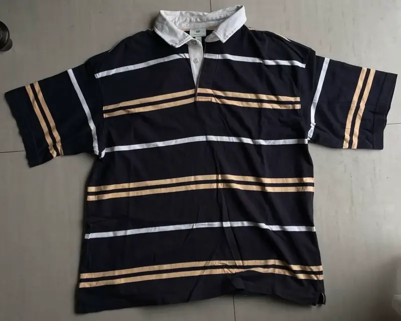 Polera Polo Rayada H&M Oversized Fit - 2