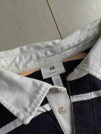 Polera Polo Rayada H&M Oversized Fit - miniatura 3