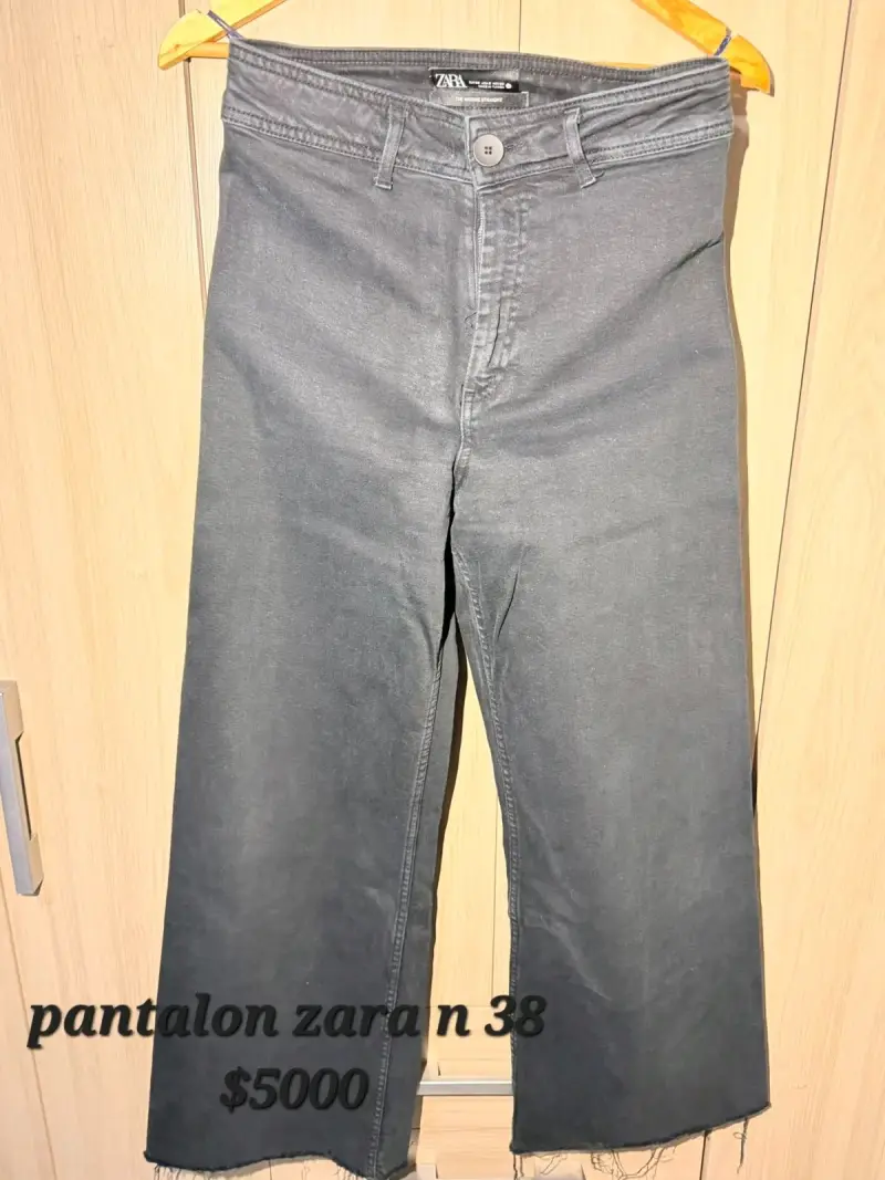 Pantalón Zara Talla 38 Negro y Blanco - 1
