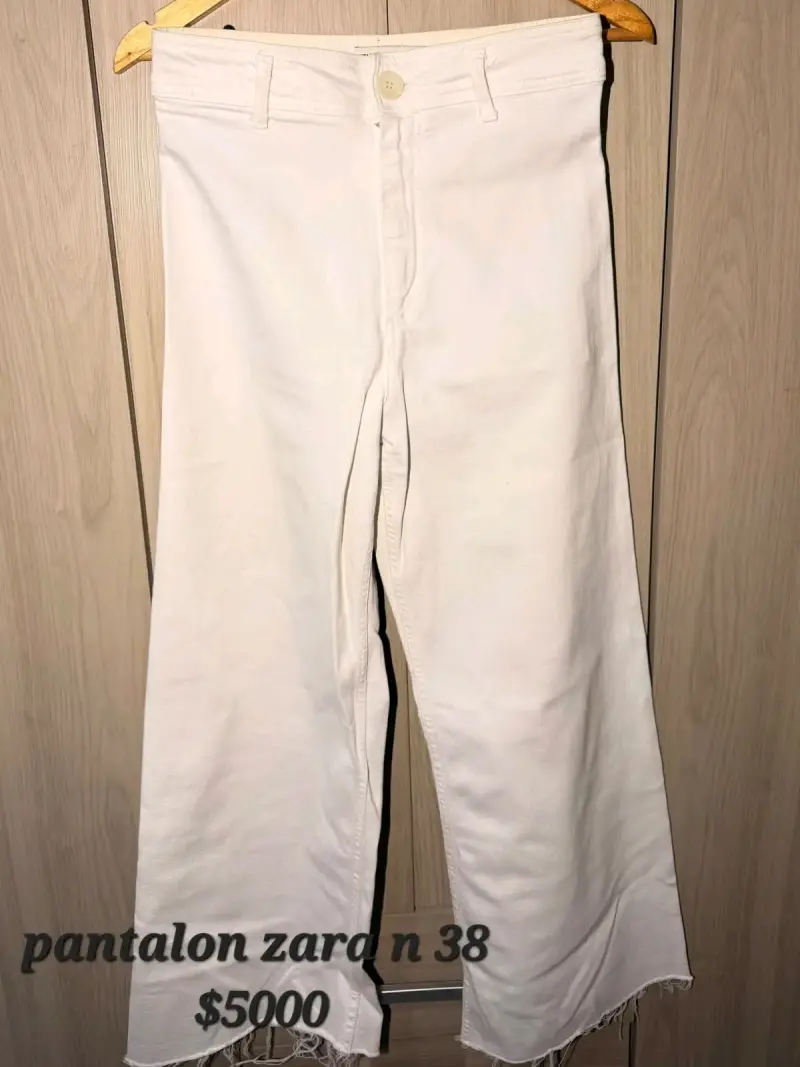 Pantalón Zara Talla 38 Negro y Blanco - 2