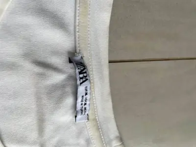 Polera blanca básica Zara para hombre - miniatura 2