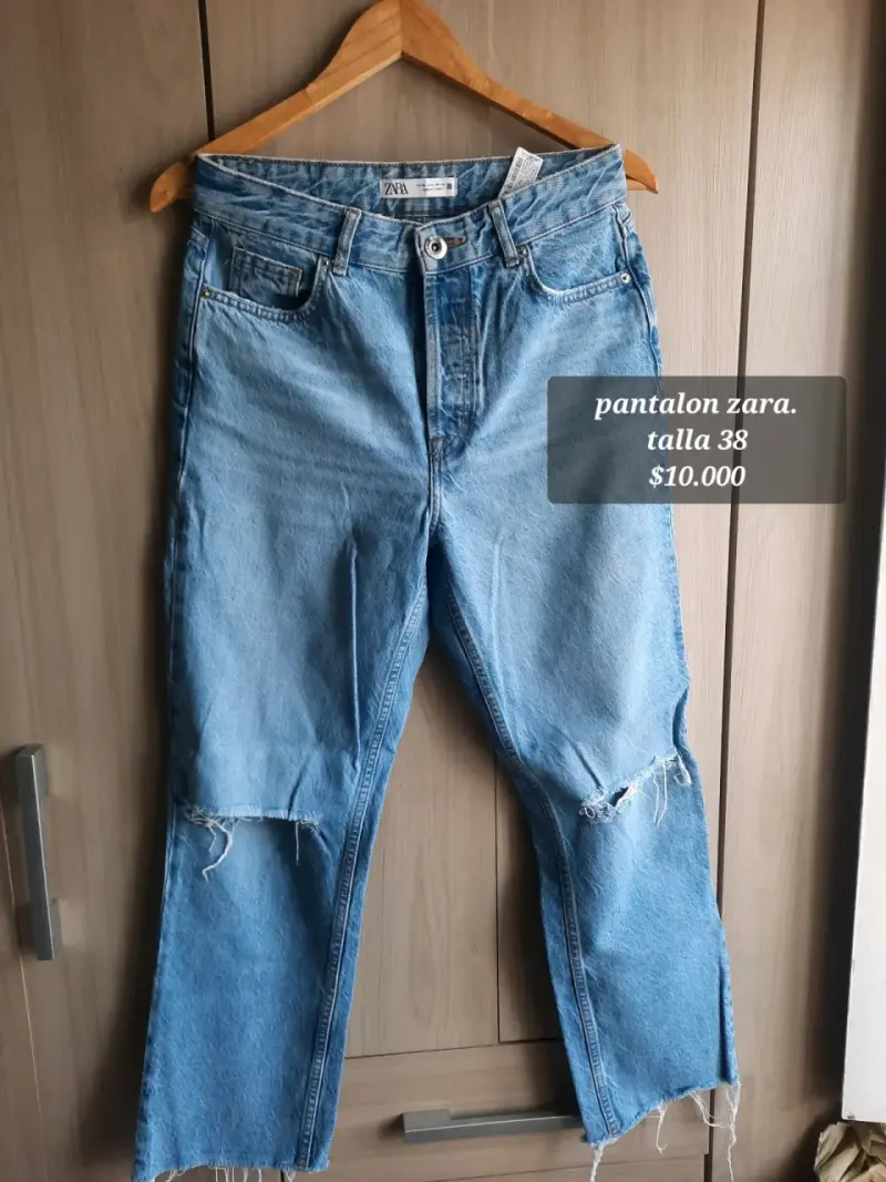 Pantalón de mezclilla Zara talla 38 - 1