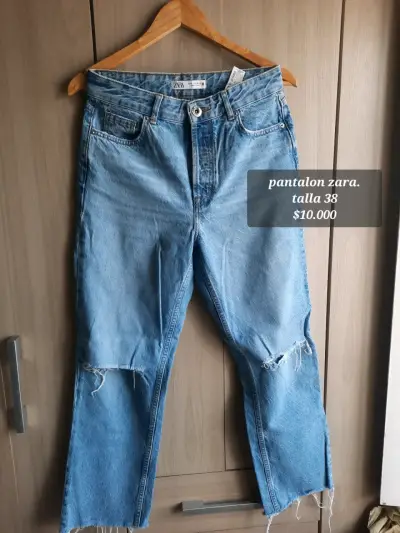 Pantalón de mezclilla Zara talla 38 - miniatura 1