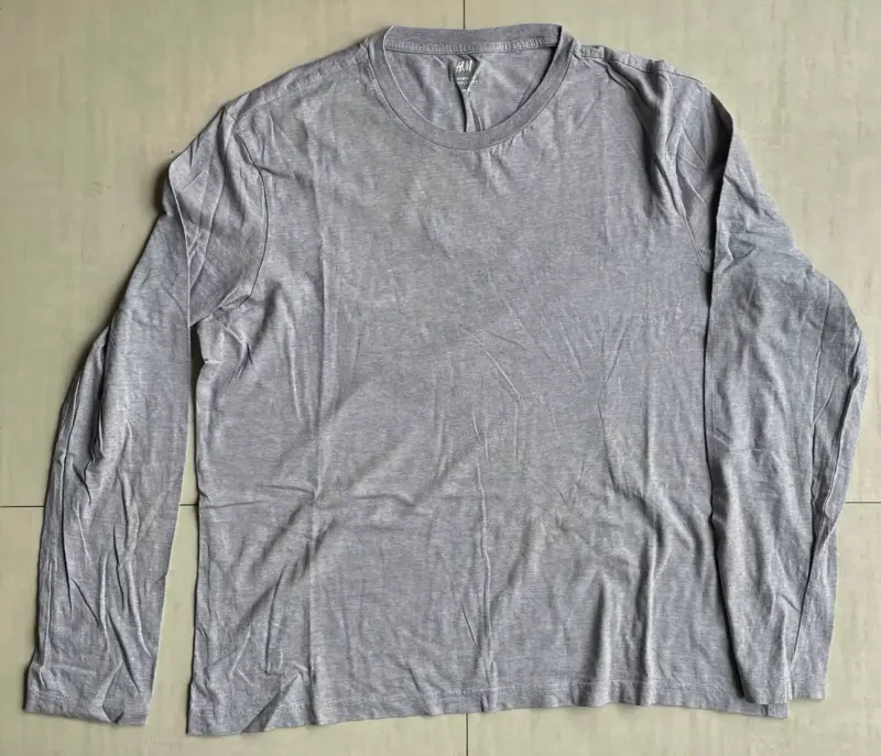 Polera Manga Larga Gris H&M