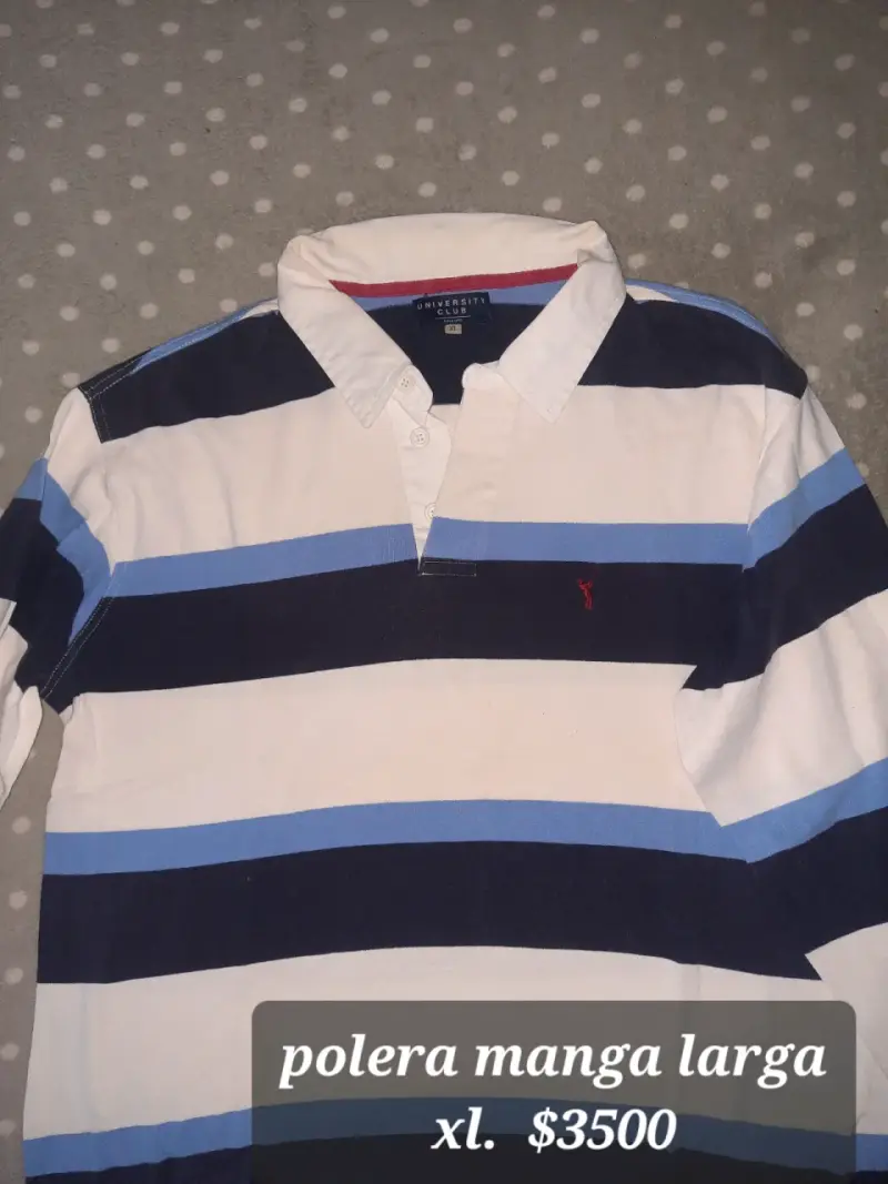 Polera de rayas manga larga University Club XL