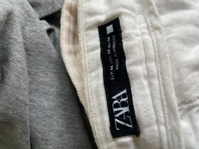 Pantalones blancos a rayas Zara para hombre - miniatura 1