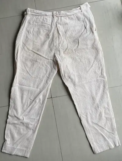 Pantalones blancos a rayas Zara para hombre - miniatura 2
