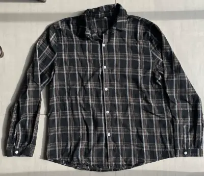 Camisa de hombre a cuadros manga larga - miniatura 1