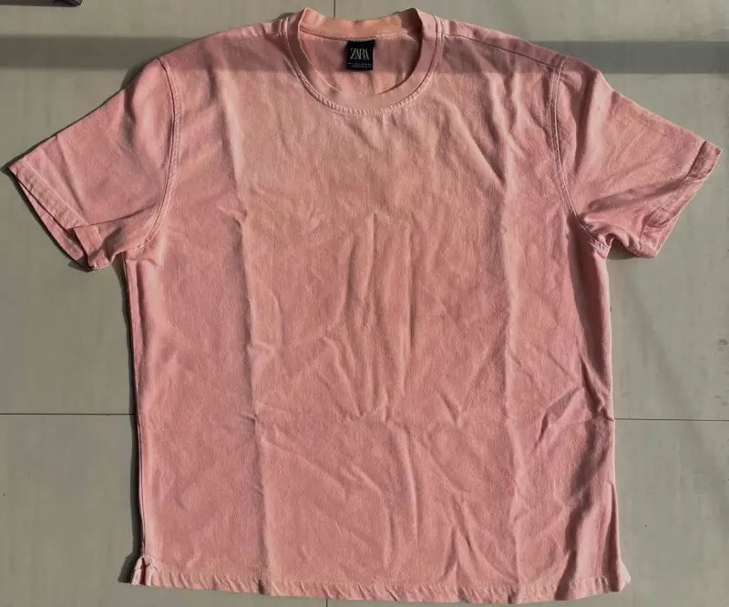 Polera rosa de algodón para hombre - 2