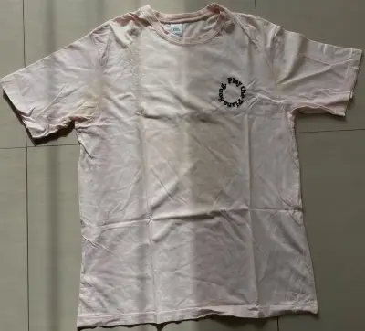 Polera blanca con estampado frontal "We Can Always Play The Piano Song" - miniatura 3