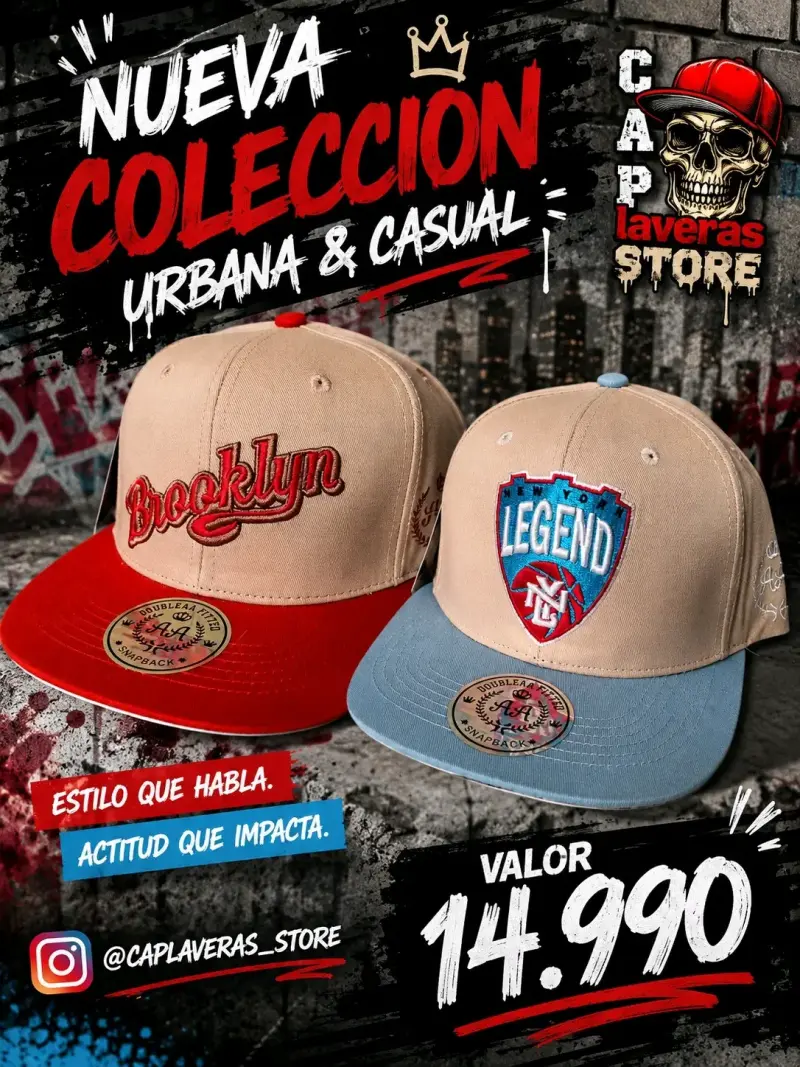 Gorras Snapback Urbanas Brooklyn y Legend - 1