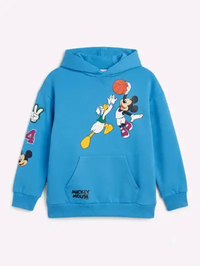 Polerón azul con capucha Mickey Mouse y Donald - miniatura 1