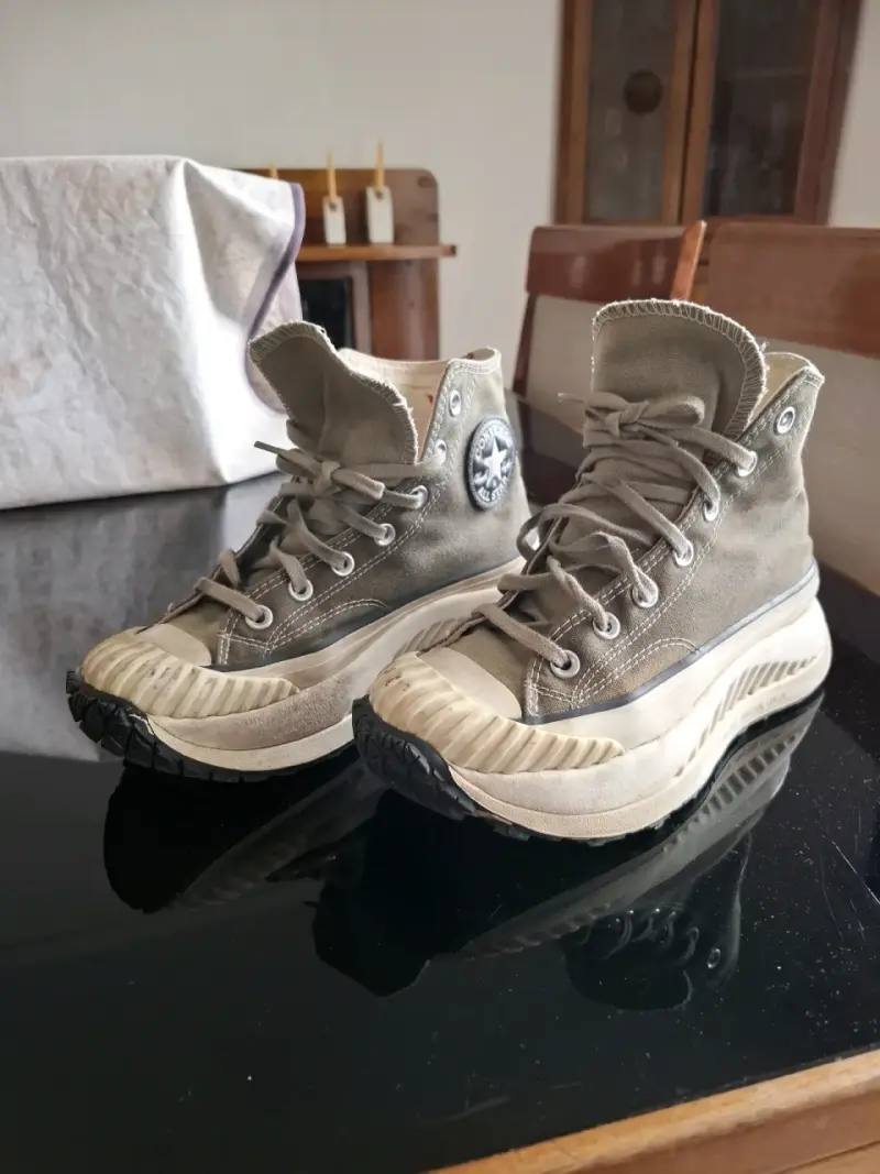 Zapatillas altas Converse All Star verdes vintage - 2
