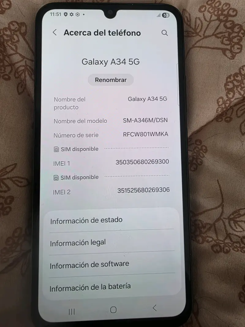 Samsung Galaxy A34 5G 128GB Negro - 1