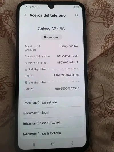 Samsung Galaxy A34 5G 128GB Negro - miniatura 1