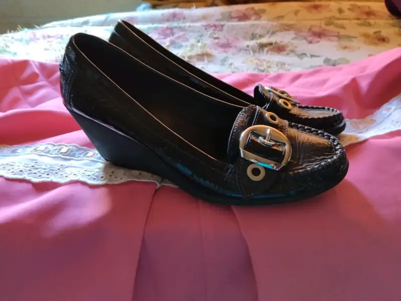 Zapatos de cuña Geox negros con hebilla - 2