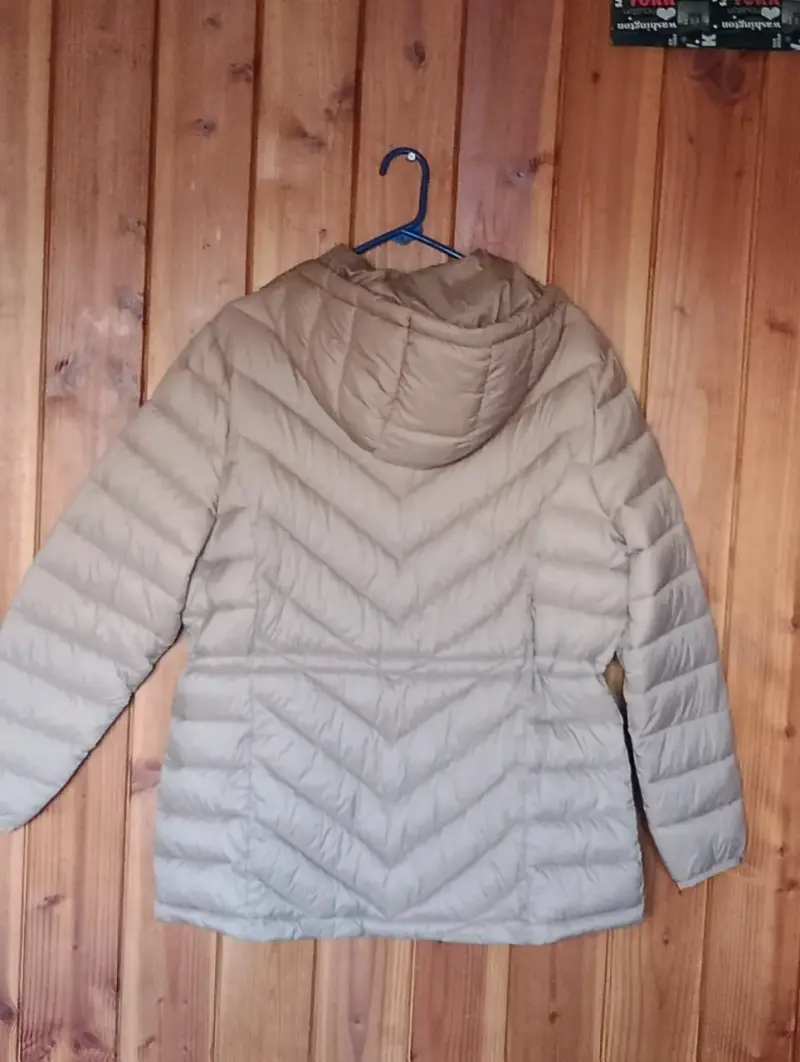 Chaqueta acolchada beige con capucha Newport - 2
