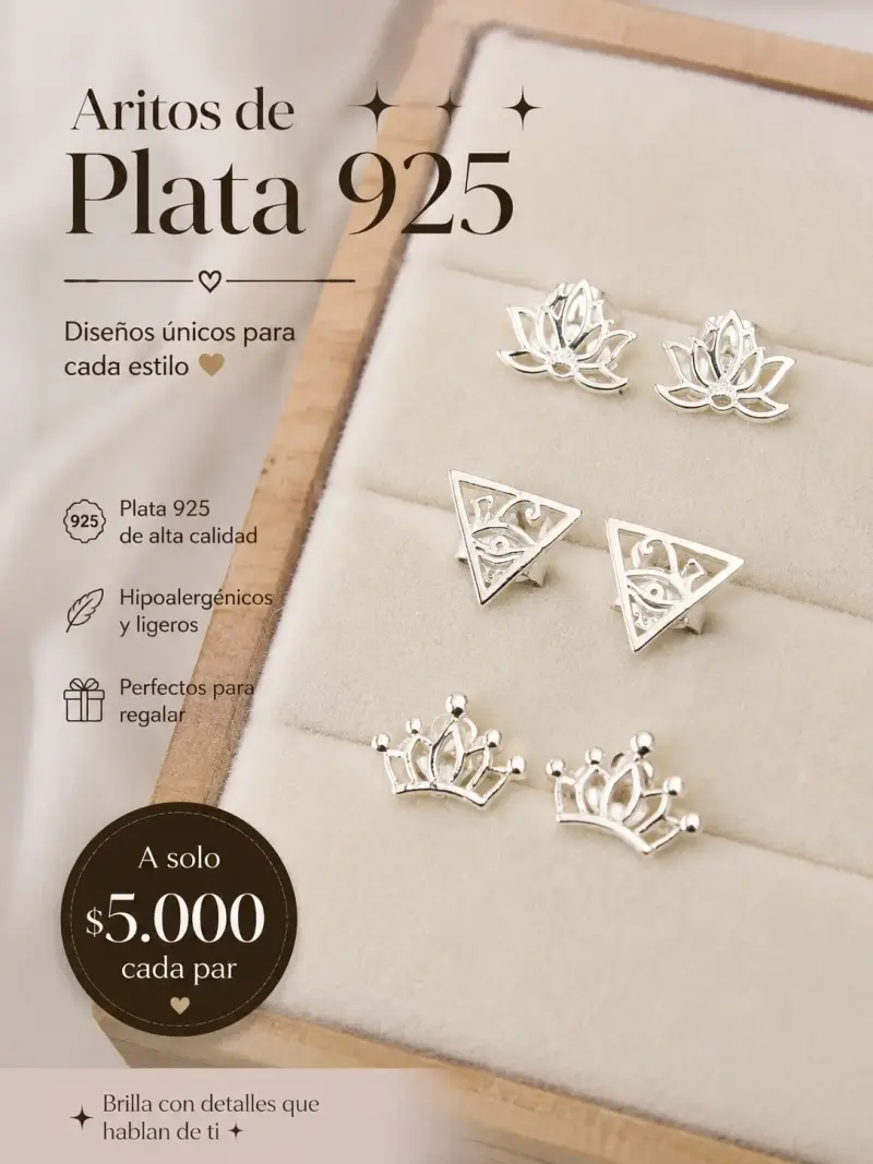 Aros de Plata 925 Diseño Único