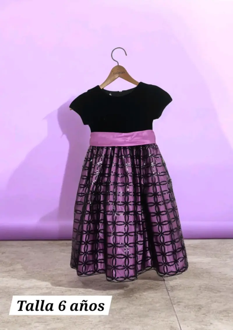 Vestido de fiesta para niña talla 6 años - 1