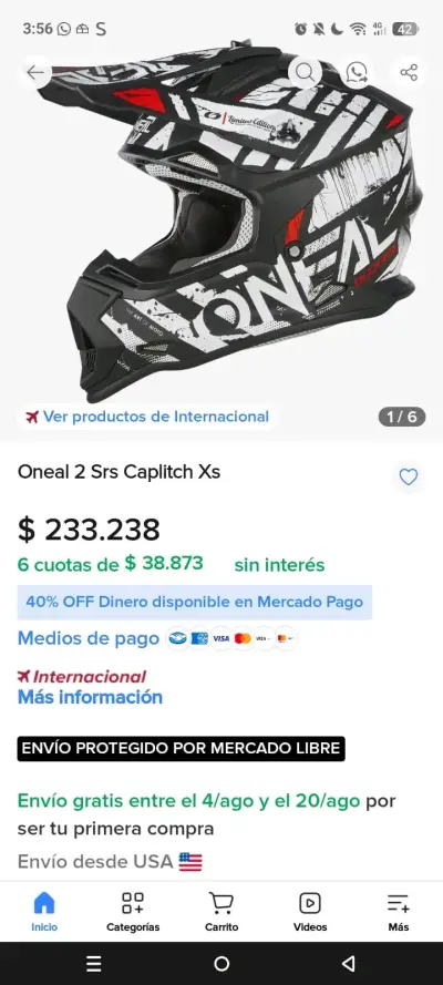 Casco de motocross O'Neal edición limitada - miniatura 5