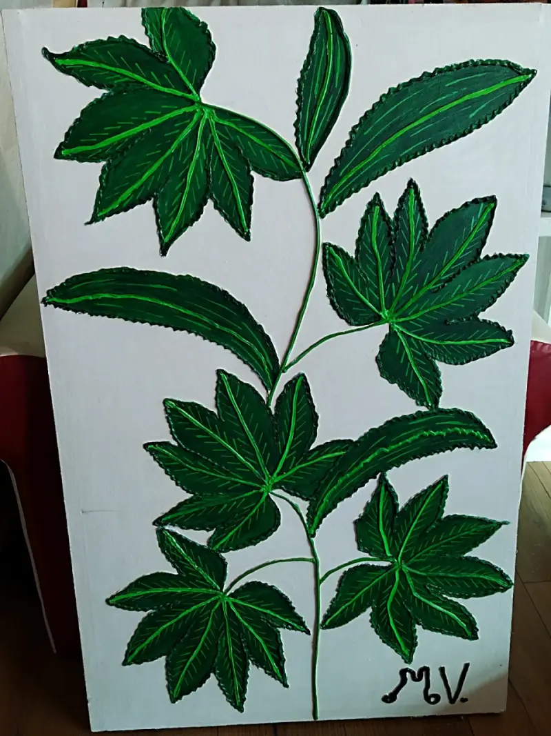 Cuadro de Arte Botánico en Relieve - 1