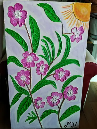Cuadro de Arte Botánico en Relieve - miniatura 3