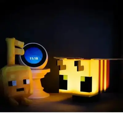 Lámpara LED de abeja minecraft - miniatura 1