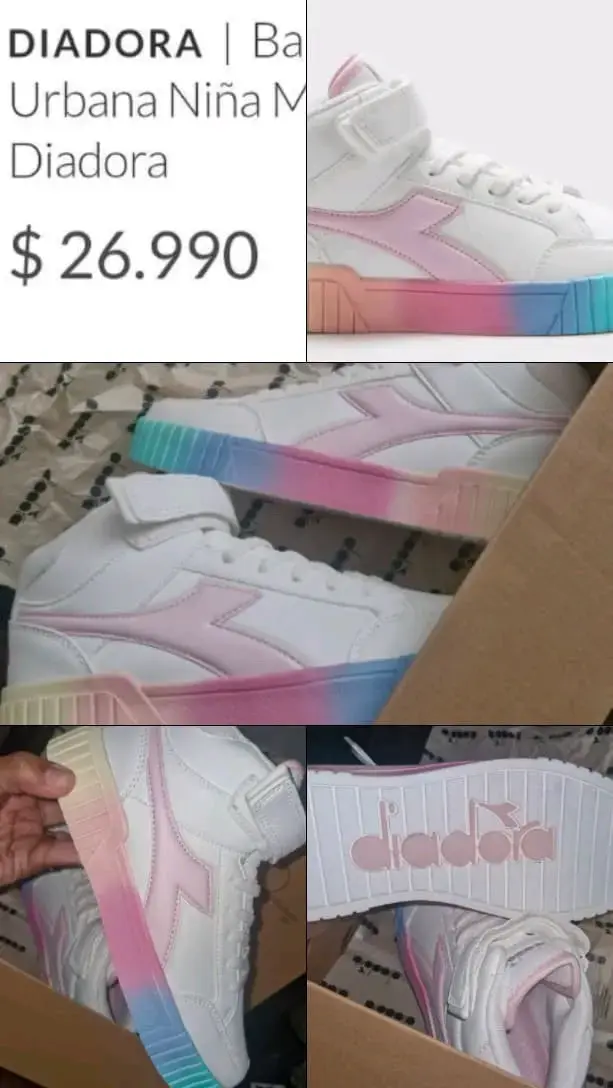 Zapatillas urbanas Diadora para niña multicolor - 2