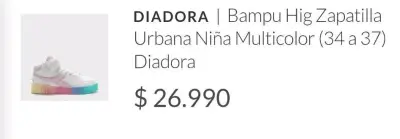Zapatillas urbanas Diadora para niña multicolor - miniatura 6