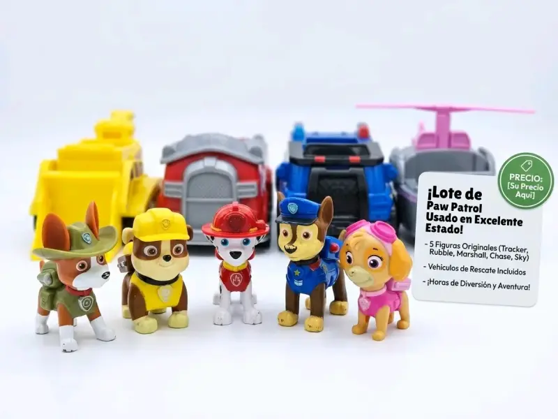 Lote de figuras Paw Patrol con vehículos - 1