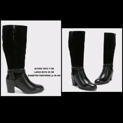 Botas negras Apology Candy con taco alto - miniatura 2