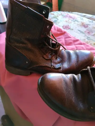 Botas de cuero Caterpillar marrones para hombre - miniatura 4