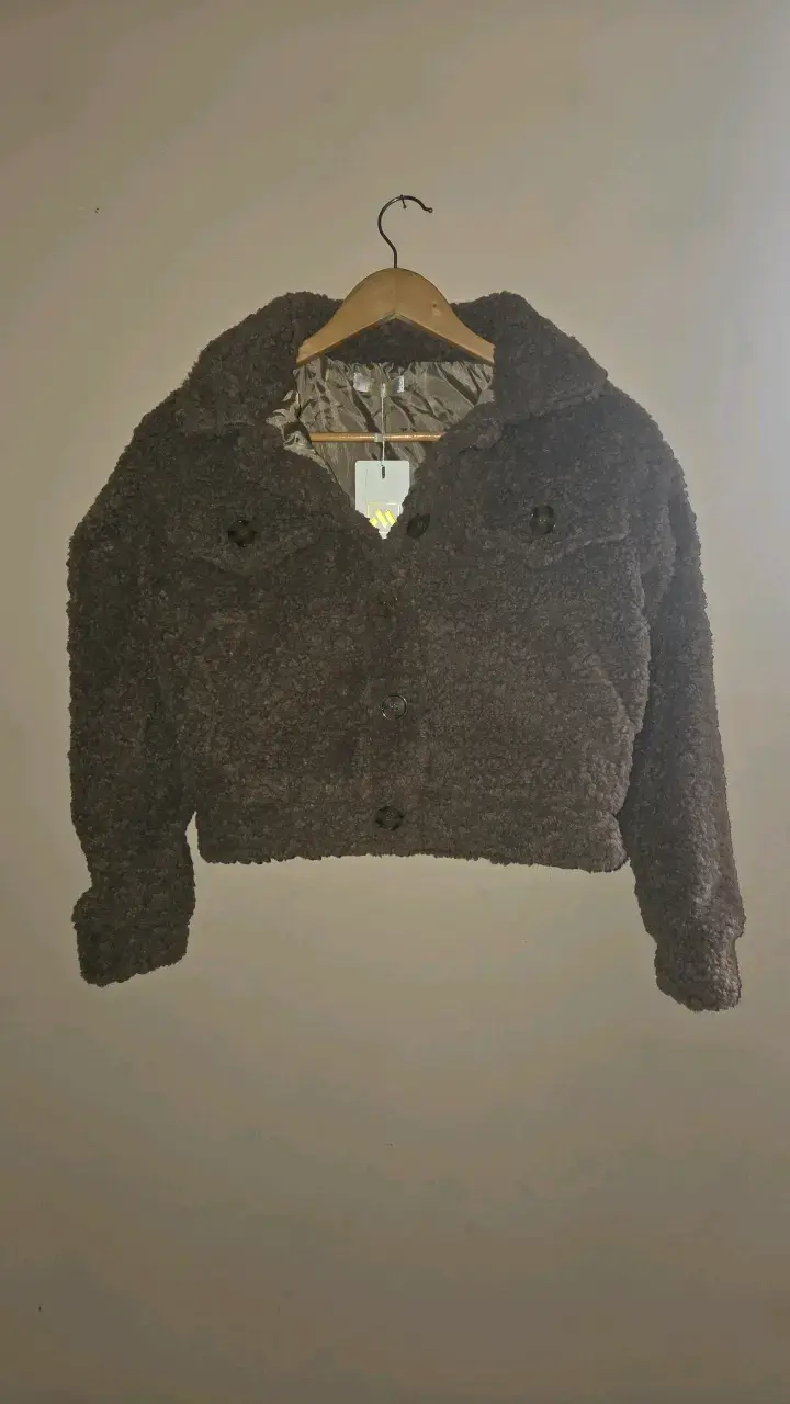 Chaqueta de lana marrón para mujer - 1