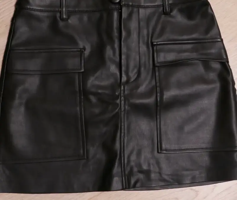 Falda de cuero sintético - Zara - 2