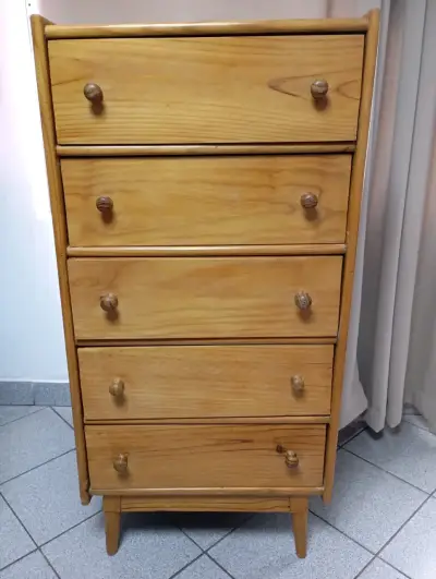 Cómoda de Madera con Cinco Cajones - miniatura 1