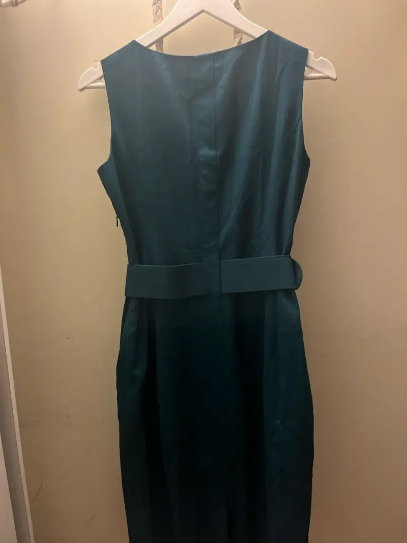 Vestido elegante verde Calvin Klein con cinturón - 3