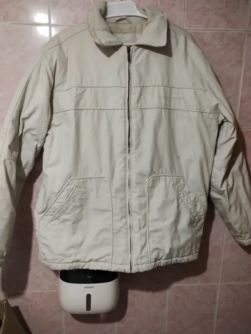 Chaqueta beige para hombre con cierre - 1