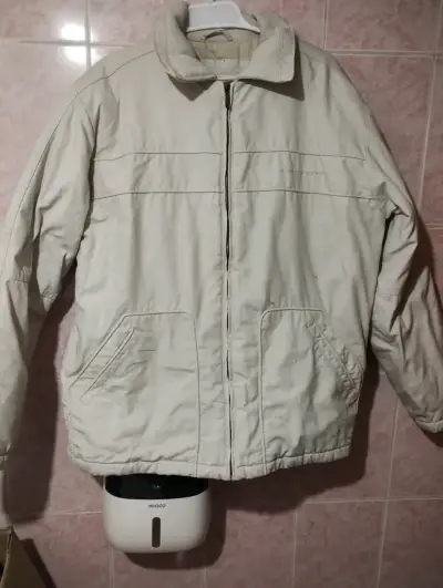 Chaqueta beige para hombre con cierre - miniatura 1