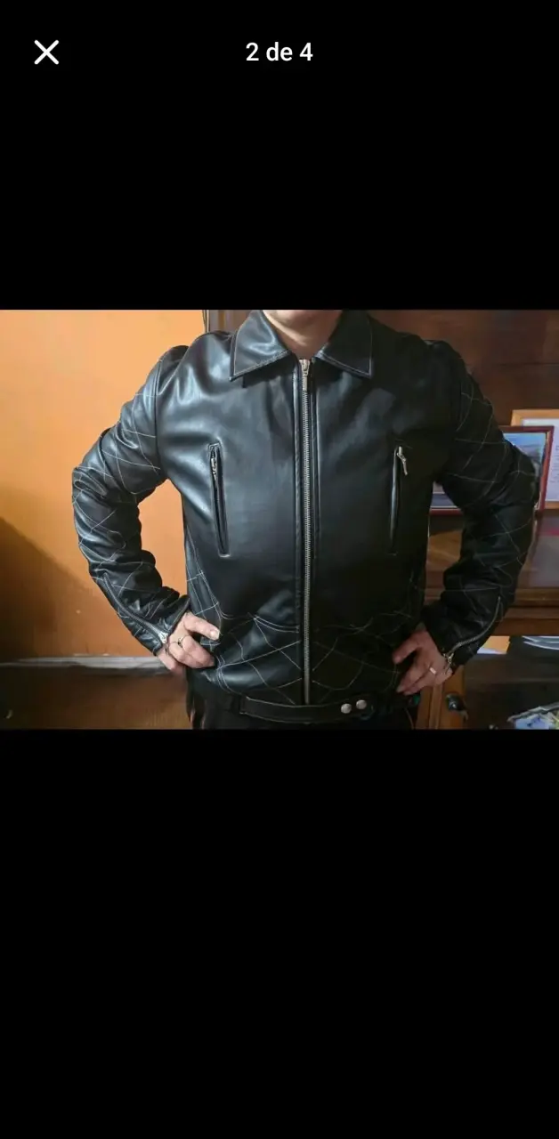 Chaqueta de cuero negra mossimo - 2