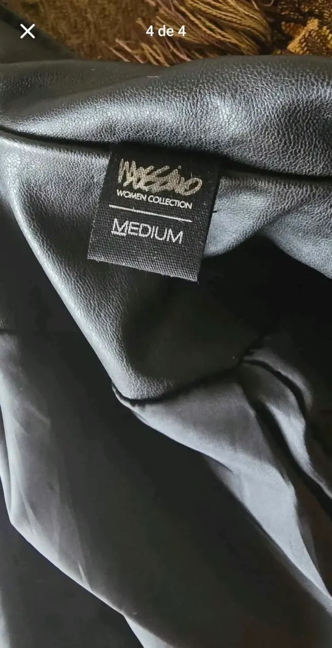 Chaqueta de cuero negra mossimo - 3