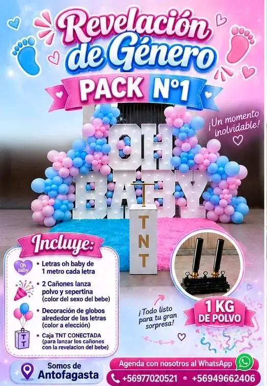Pack de Revelación de Género con Letras y Cañones - 2