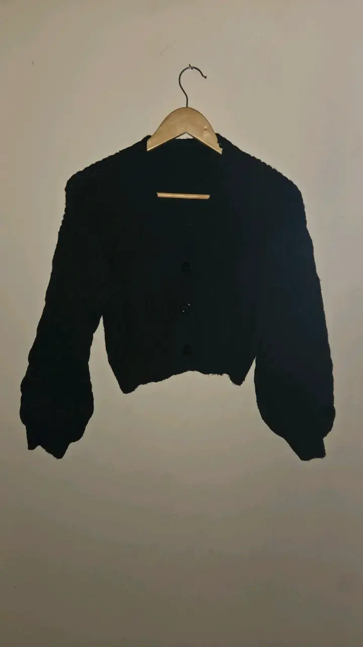 Cárdigan negro de punto para mujer