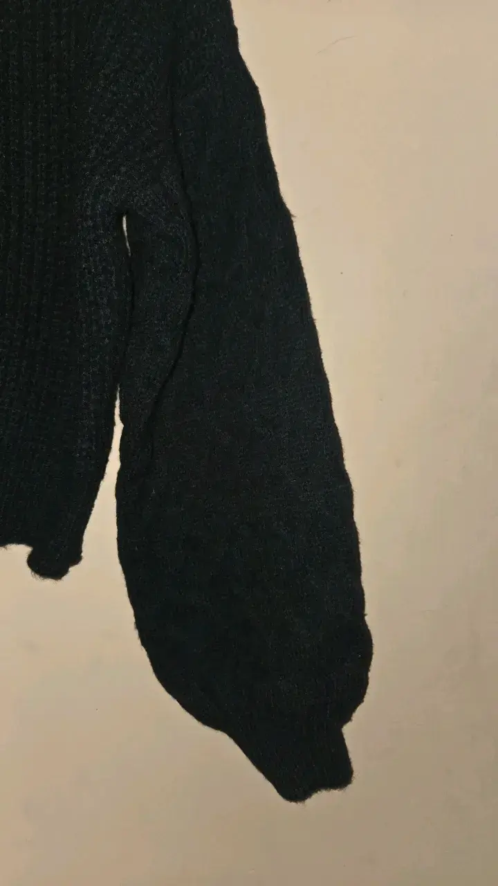 Cárdigan negro de punto para mujer - 3