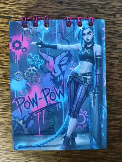 Cuaderno de notas con diseño artístico Jinx - miniatura 1