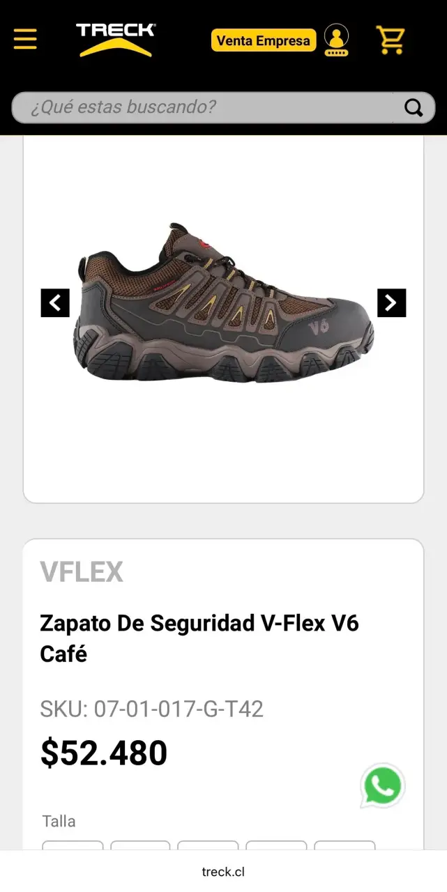Zapatos de seguridad V-Flex V6 café talla 42 - 2