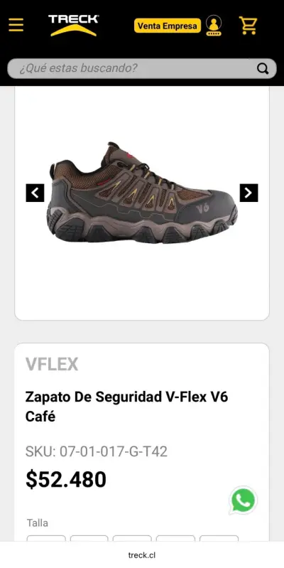 Zapatos de seguridad V-Flex V6 café talla 42 - miniatura 2